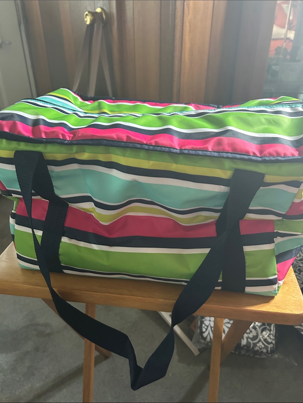 Thirty one Striped Multicolor preppy pop Thermal Tote Bag